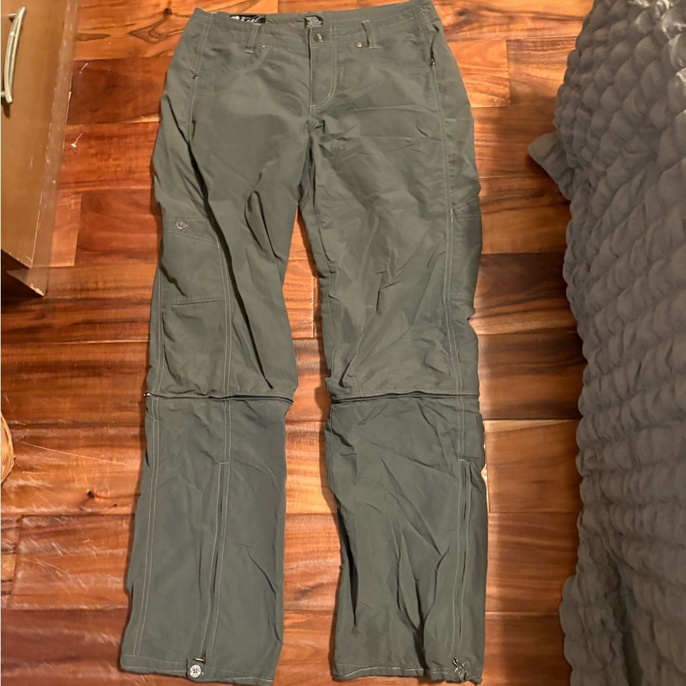 Kuhl Olive Green Convertible Track Pants